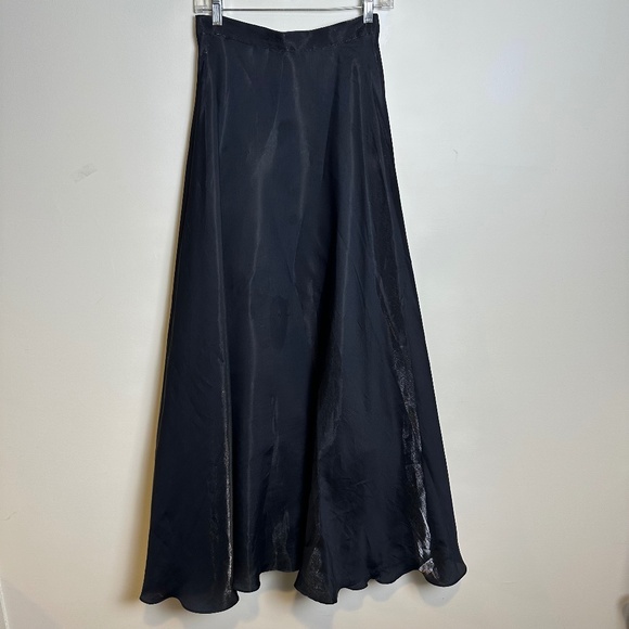 JS COLLECTIONS Shimmery Organza Tulle Maxi Skirt 3 Layers, Black | Sz 4 - Picture 1 of 8